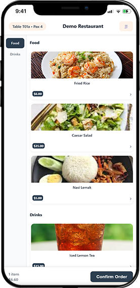 Customer App Screenshot